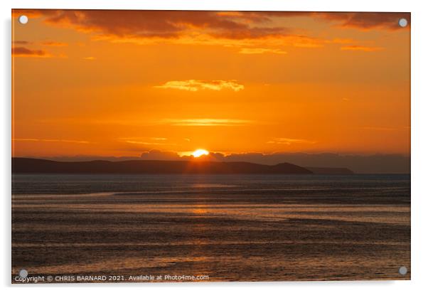 Rame Peninsula Sunrise Acrylic by CHRIS BARNARD