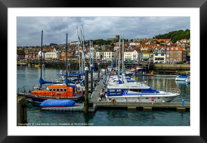 Scarborough Harbour Framed Mounted Print by Lisa Hands