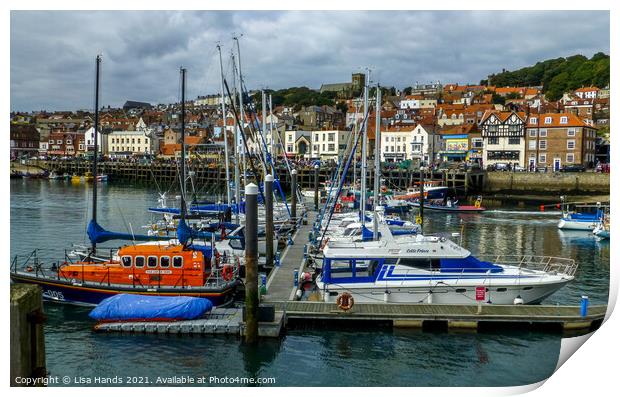 Scarborough Harbour Print by Lisa Hands
