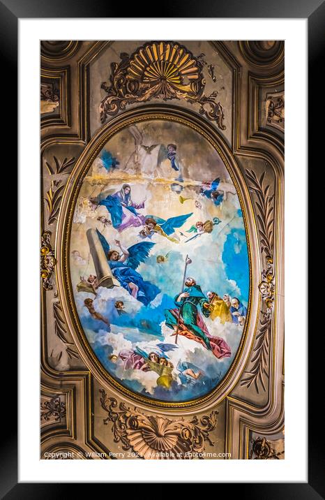 Saint Francis Mary Fresco Metropolitan Cathedral Basilica Santia Framed Mounted Print by William Perry