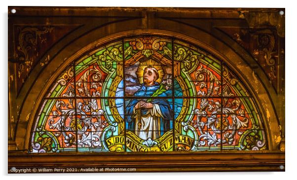 Saint Domingo Stained Glass Metropolitan Cathedral Basilica Sant Acrylic by William Perry