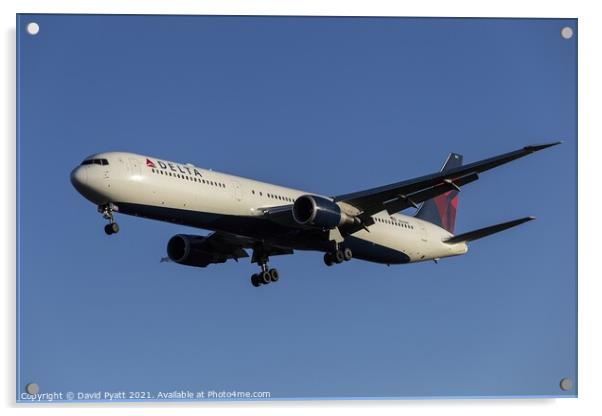 Delta Airlines Boeing 767 Acrylic by David Pyatt