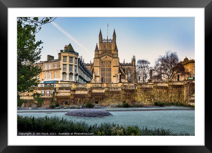Parade Gardens  and Bath Abbey Framed Mounted Print by Jim Monk