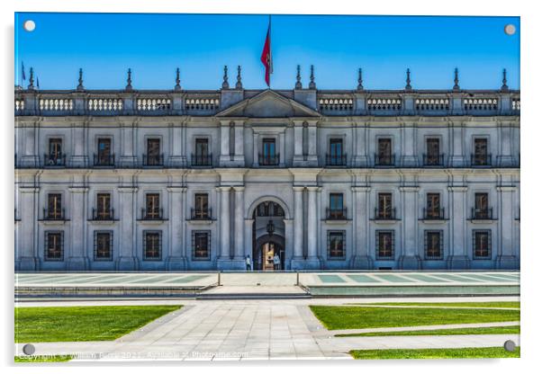 La Moneda President's Palace Santiago Chile Acrylic by William Perry