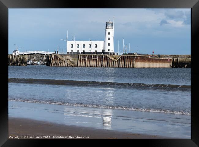 Scarborough Lighthouse 3 Framed Print by Lisa Hands