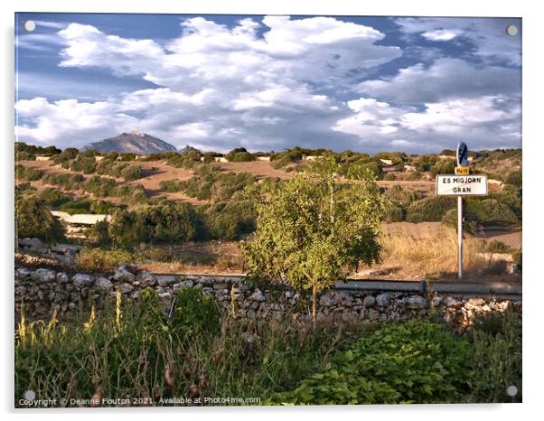  Menorca Countryside Scene Acrylic by Deanne Flouton