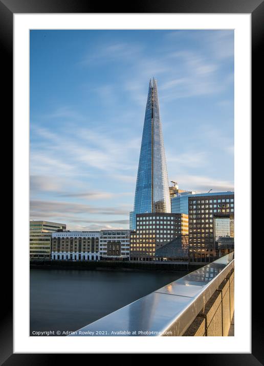 The Shard at Sunset Framed Mounted Print by Adrian Rowley