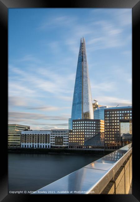 The Shard at Sunset Framed Print by Adrian Rowley