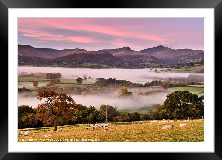 Brecon Beacons Dragons Breath. Framed Mounted Print by Philip Veale