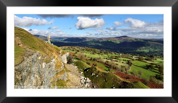 Sugar Loaf & Lonely Shepherd Panoramic. Framed Mounted Print by Philip Veale
