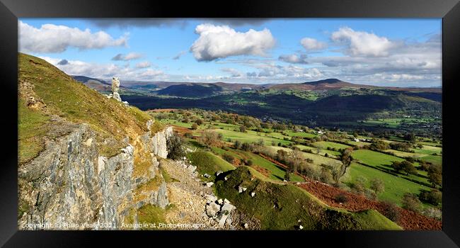 Sugar Loaf & Lonely Shepherd Panoramic. Framed Print by Philip Veale