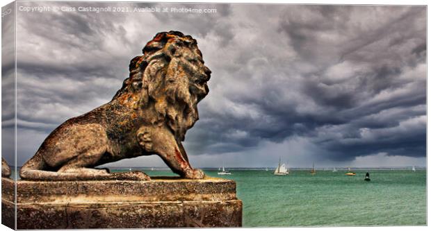 The Lion of Cowes Canvas Print by Cass Castagnoli