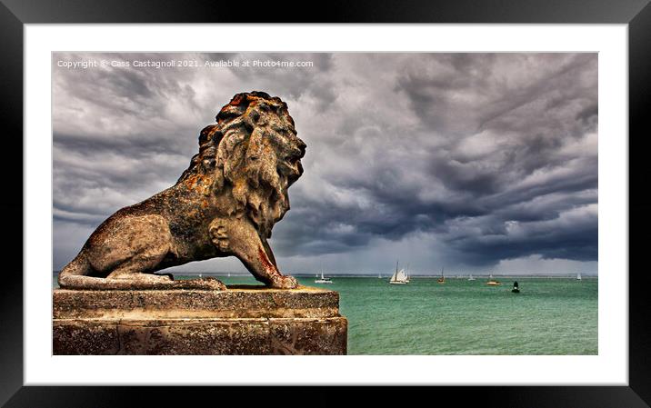 The Lion of Cowes Framed Mounted Print by Cass Castagnoli
