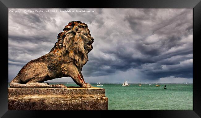 The Lion of Cowes Framed Print by Cass Castagnoli