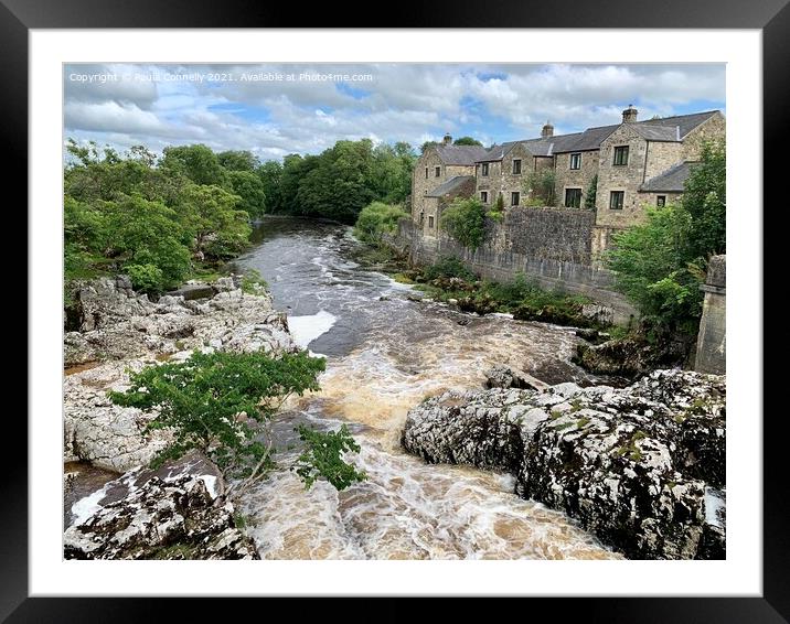 Linton Falls in the Yorkshire Dales Framed Mounted Print by Paula Connelly