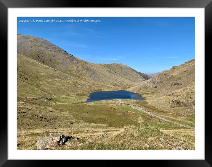 Styhead Tarn Framed Mounted Print by Paula Connelly