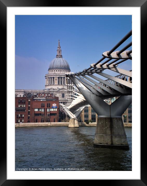 Millennium Bridge, London Framed Mounted Print by Brian Pierce