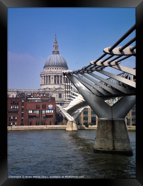 Millennium Bridge, London Framed Print by Brian Pierce