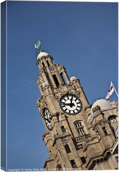 Liver Buildings Canvas Print by Verity Gray