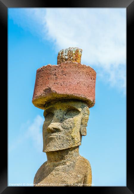 Easter Island Statue Framed Print by Graham Prentice