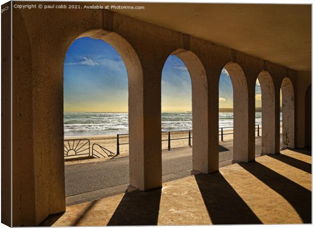 A sheltered view. Canvas Print by paul cobb