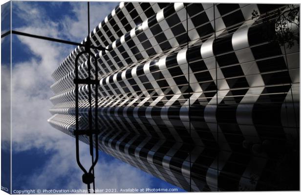 Zebra crossing pattern. An architectural beauty. Canvas Print by PhotOvation-Akshay Thaker