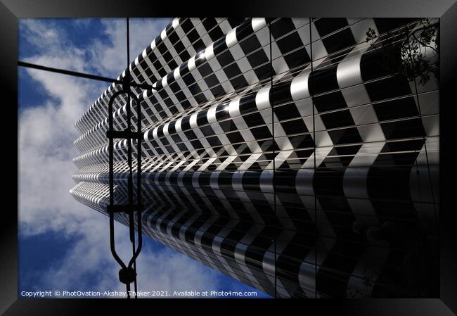Zebra crossing pattern. An architectural beauty. Framed Print by PhotOvation-Akshay Thaker