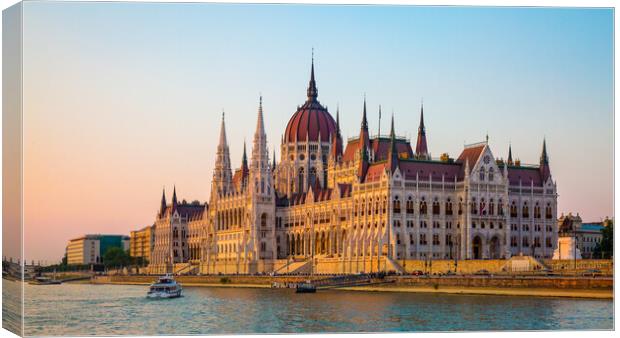 Dust At The Hungarian Parliament Building Canvas Print by Phil Durkin DPAGB BPE4