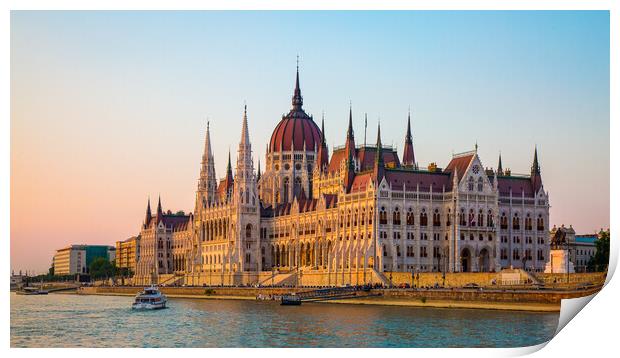 Dust At The Hungarian Parliament Building Print by Phil Durkin DPAGB BPE4