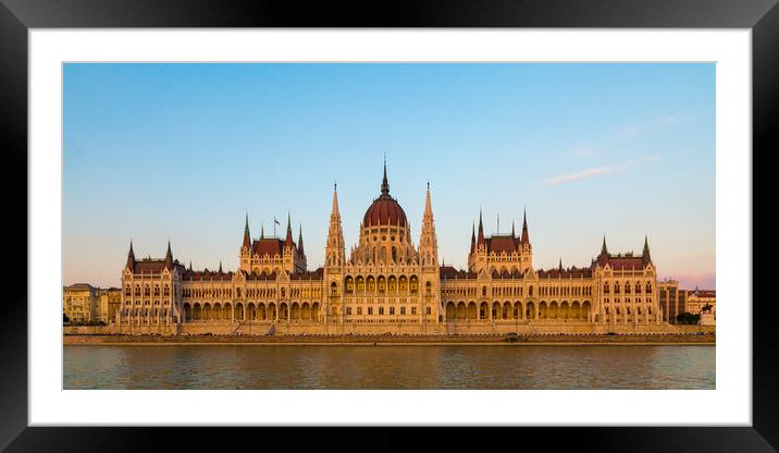 Hungarian Parliament Building Framed Mounted Print by Phil Durkin DPAGB BPE4