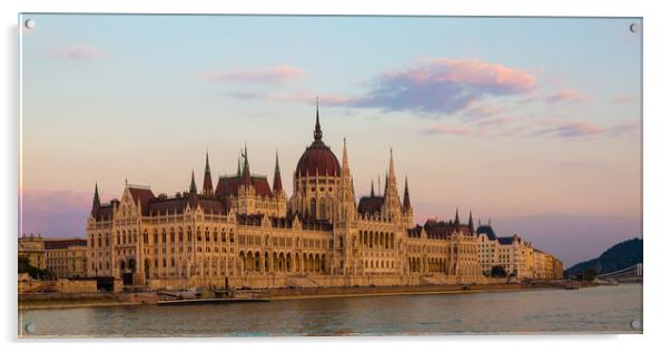 Hungarian Parliament Building at Sunset Acrylic by Phil Durkin DPAGB BPE4