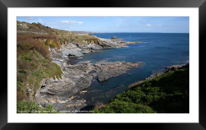 Prussia Cove, Cornwall Framed Mounted Print by Brian Pierce