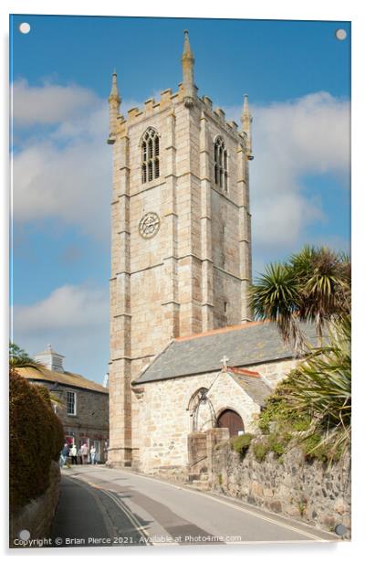 St Ia Church, St Ives  Acrylic by Brian Pierce