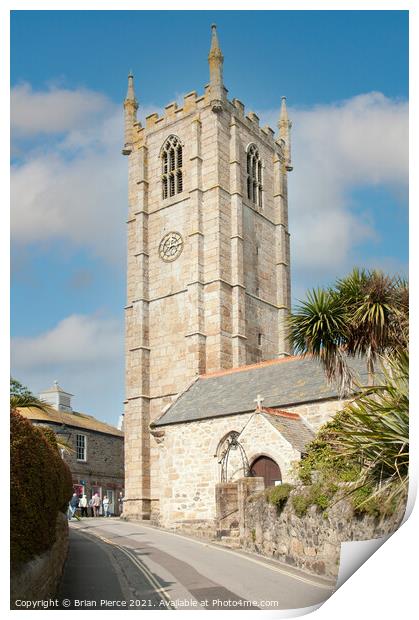St Ia Church, St Ives  Print by Brian Pierce
