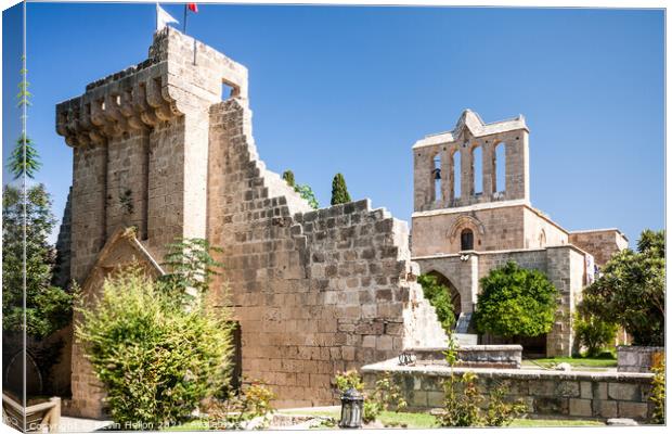 Bellapais Abbey, Northern Cyprus Canvas Print by Kevin Hellon