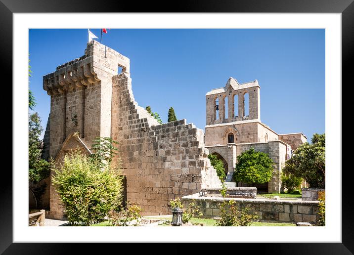 Bellapais Abbey, Northern Cyprus Framed Mounted Print by Kevin Hellon