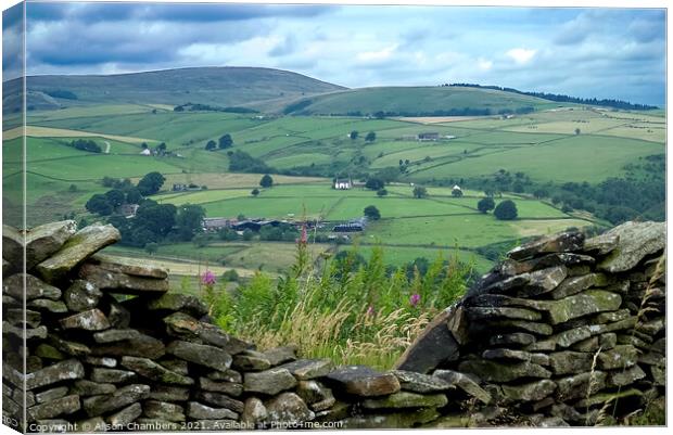 Staffordshire Peak District View Canvas Print by Alison Chambers
