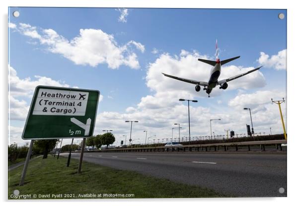 Heathrow Flight Path Signage Acrylic by David Pyatt
