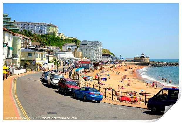 Ventnor on the Isle of Wight. Print by john hill