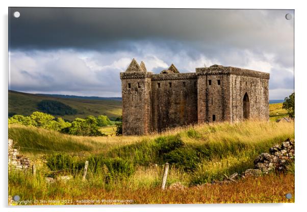 Hermitage Castle - Scotland Acrylic by Jim Monk