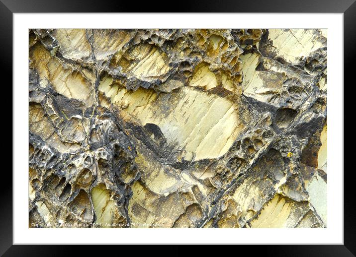 Rock Shapes Framed Mounted Print by Philip Gough