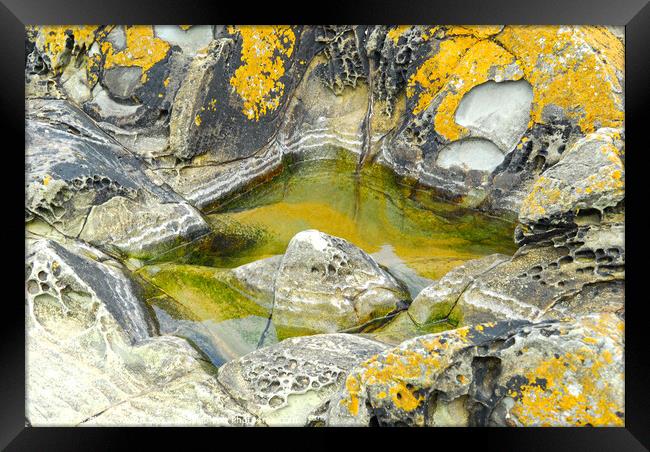 Pool in the rocks Framed Print by Philip Gough