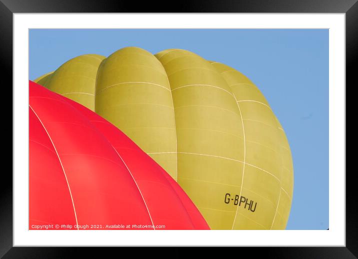 Balloons in the sky Framed Mounted Print by Philip Gough