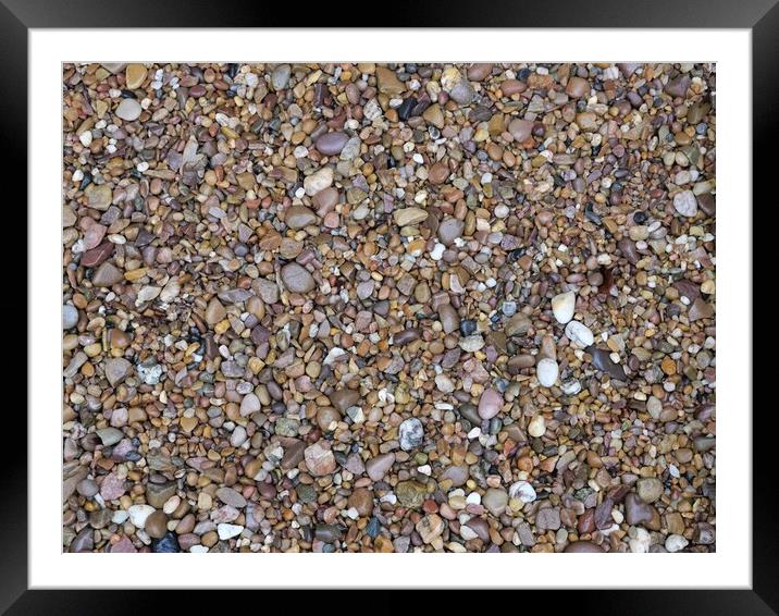 Pebbles Framed Mounted Print by Roy Hinchliffe