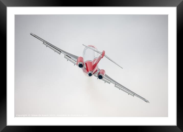 Boeing B727 Climbs Out Steeply Framed Mounted Print by Steve de Roeck