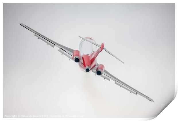 Boeing B727 Climbs Out Steeply Print by Steve de Roeck