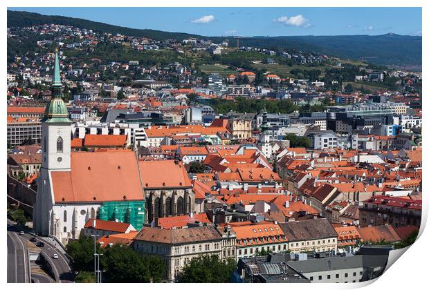 Bratislava Old Town In Slovakia Print by Artur Bogacki