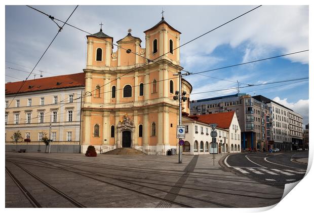Trinity Church in Bratislava Print by Artur Bogacki
