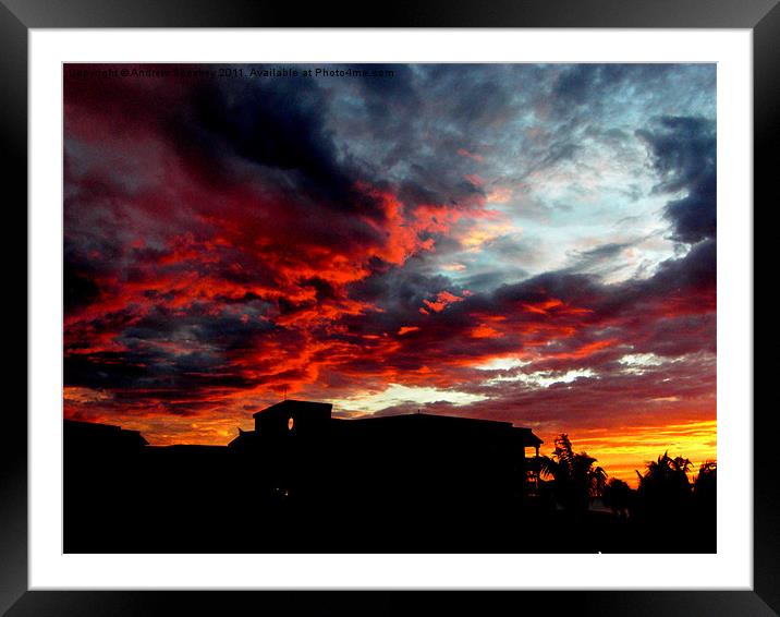Red sky at night, shepherds delight... Framed Mounted Print by Andrew Sheekey