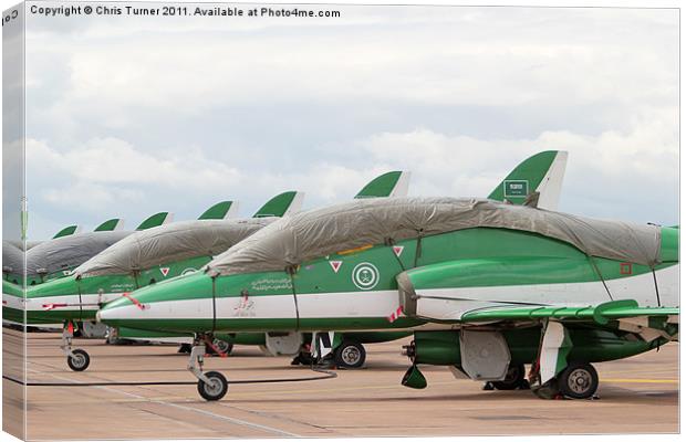 Royal Saudi Air Force's Hawks Display Team Canvas Print by Chris Turner